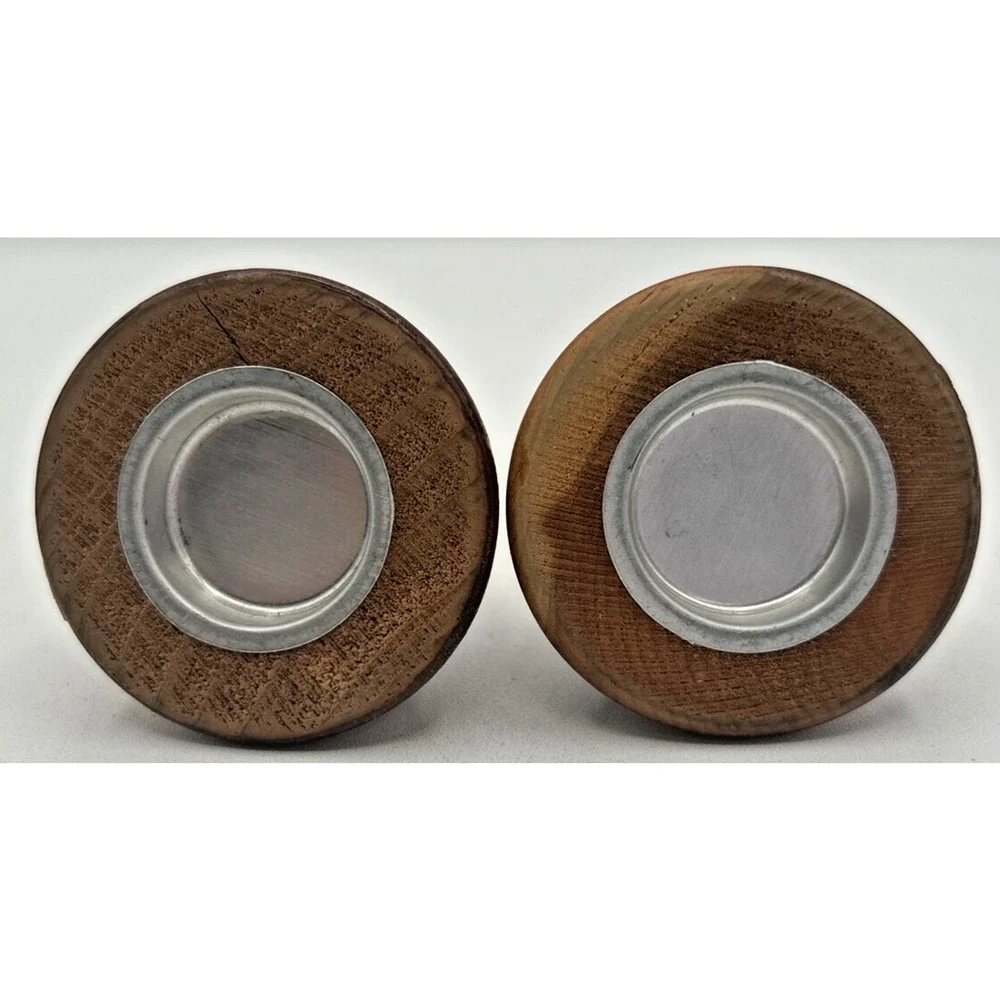 Vintage Retro Salt and Pepper Shakers Wooden Bell Shape U260/54